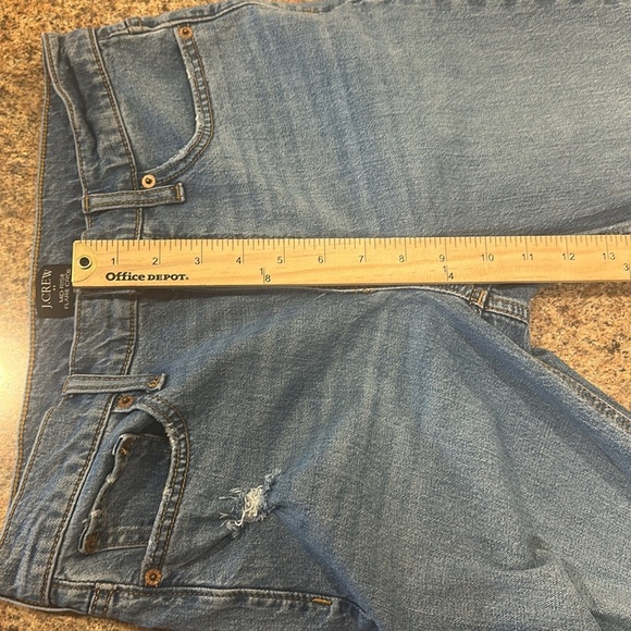 J.Crew Mid Rise Size 28 Flare Crop Distressed Jeans - Picture 15 of 15